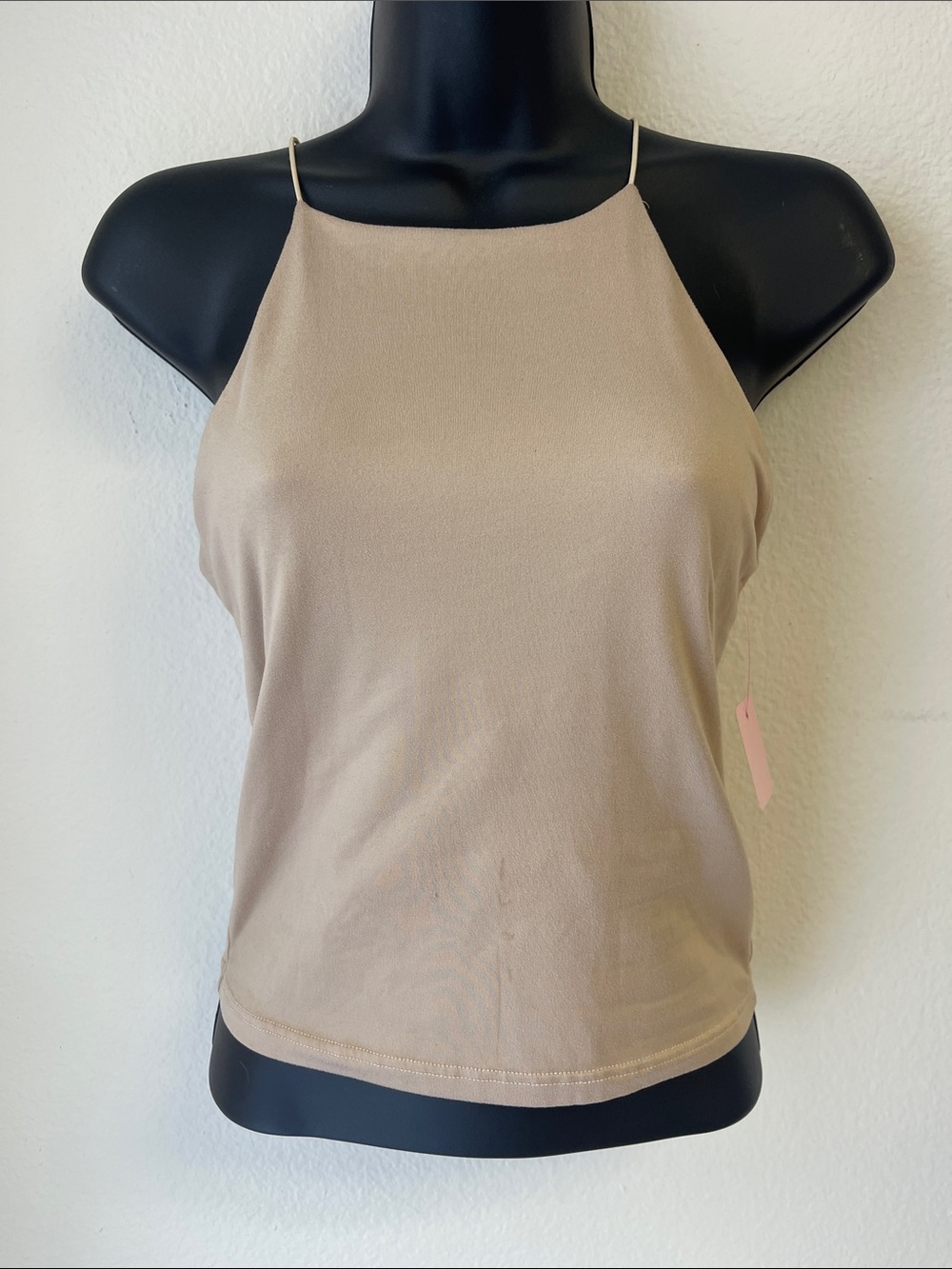 gaze Neutral Beige Halter Cami Top